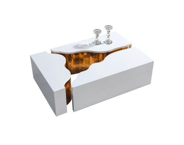 WhiteGold 3-Piece Coffee Table